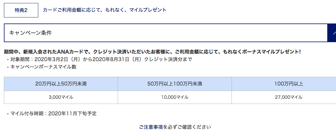 Anaアメックスゴールドの2020年3月は10 5万マイル キャンペーンは